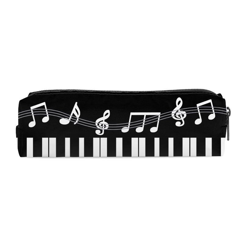 Creative Music Piano Design Pen Bag Square Oxford Cloth Stationery Storage Pouch For Boys Girls School Supplies