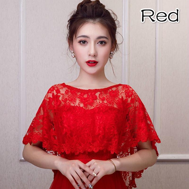 Bridal Floral Lace Shawl Wraps Women Banquet Tippet Stoles Wedding Tulle Cape Cover