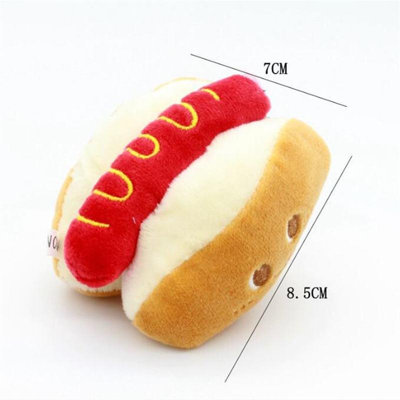 11CM Creative Bread Plush Toy Hamburger Bag Pendant Key Chain Chicken Leg Doll Stuffed Food Pendant For Christmas Gifts