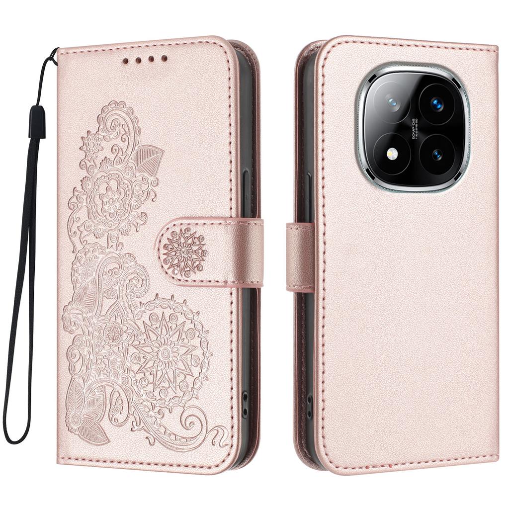For Xiaomi Redmi Note 14 Pro+ 5G/Xiaomi Redmi Note 14 Pro 5G Phone Cases Mandala Flower Leather Wallet Mobile Cover with Strap