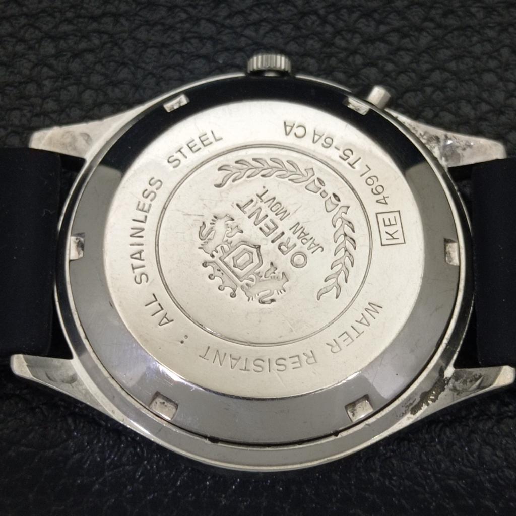 АВТОМАТИЧЕСКИЕ МУЖСКИЕ ЧАСЫ ORIENT CRYSTAL 46941 JAPAN DAY&DATE С ЧЕРНЫМ ЦИФЕРБЛАТОМ a431936-2 R109-a431936