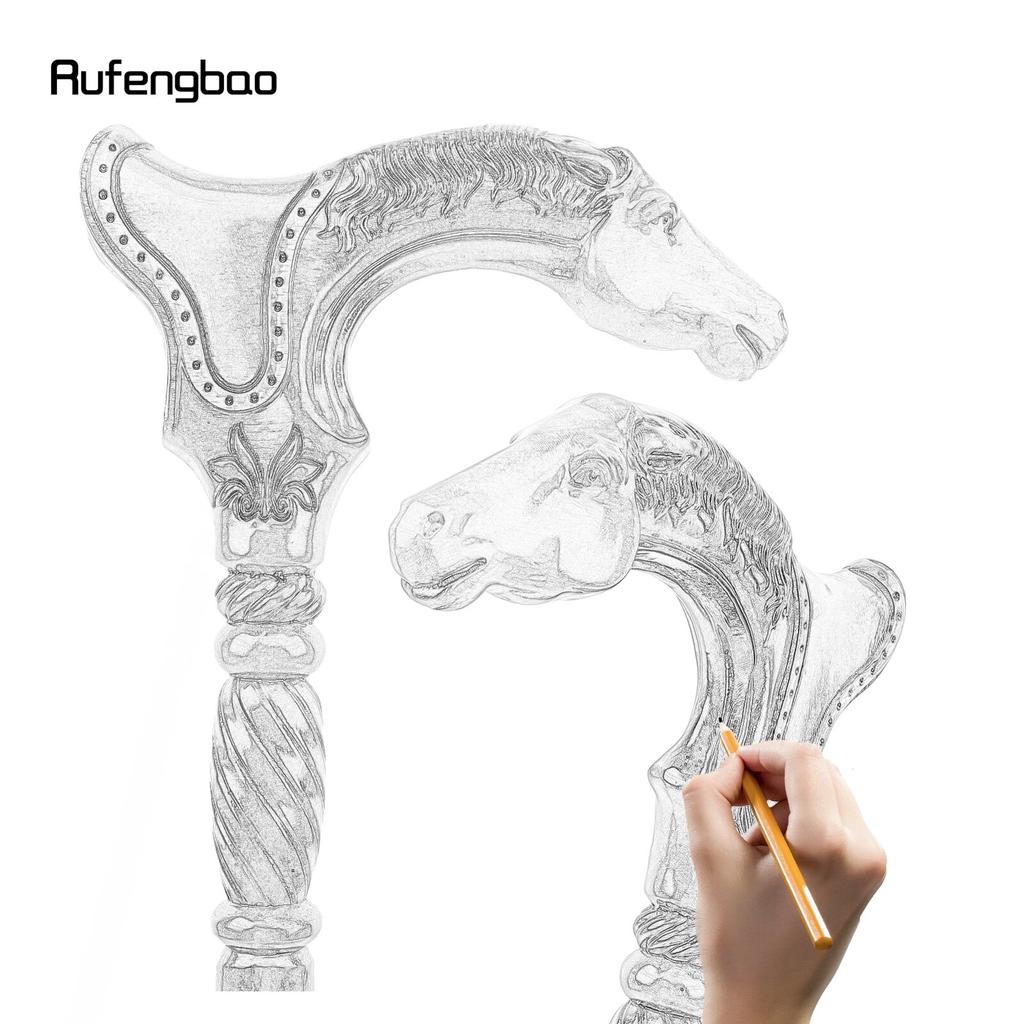 Лошадь Коричневая деревянная модная трость декоративная вампирская косплей вечеринка деревянная трость Хэллоуин булава палочка посох 93 см