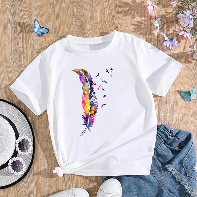 (Азиатский размер) Акварель абстрактный прекрасный стиль милая женская футболка с принтом модная футболка женская женская футболка с коротким рукавом графические футболки