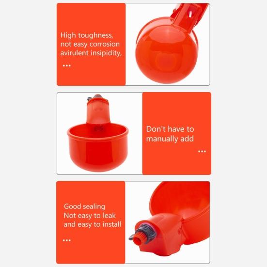 2Pcs Chicken Drinker Automatic Water Dispensing Spring Loaded Control Chicken Drinking Cup Automatic Drinker Poultry Supplies