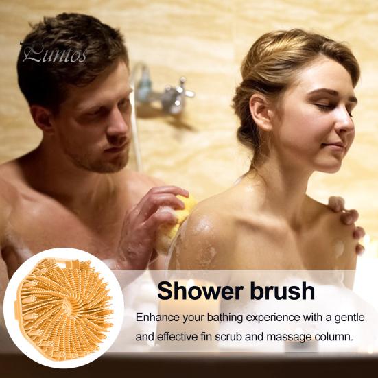 2шт силиконовая щетка для ванны с мягкой щетиной, массажная очищающая щетка для тела, противоскользящая ручка, щетка для тела