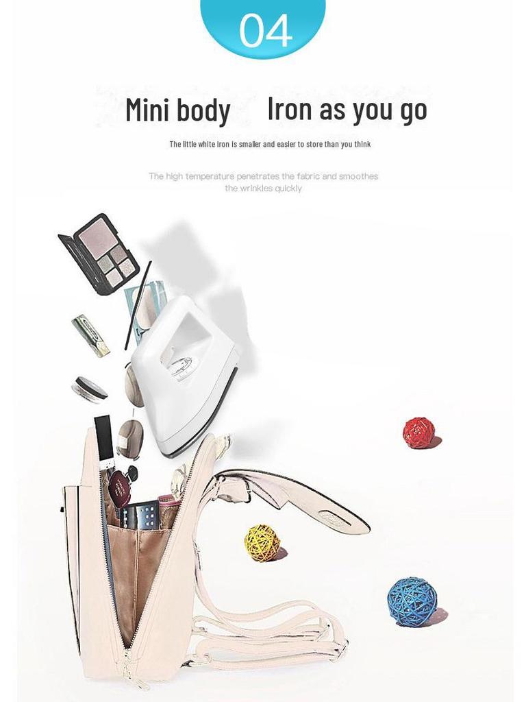 Портативный мини-электрический утюг для одежды - подходит для студенческого общежития и путешествий, маломощный, с контролем температуры