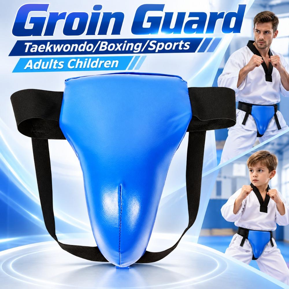 Shockproof Taekwondo Groin Guard Adjustable Martial Arts Cup Boxing Protector Adults Children