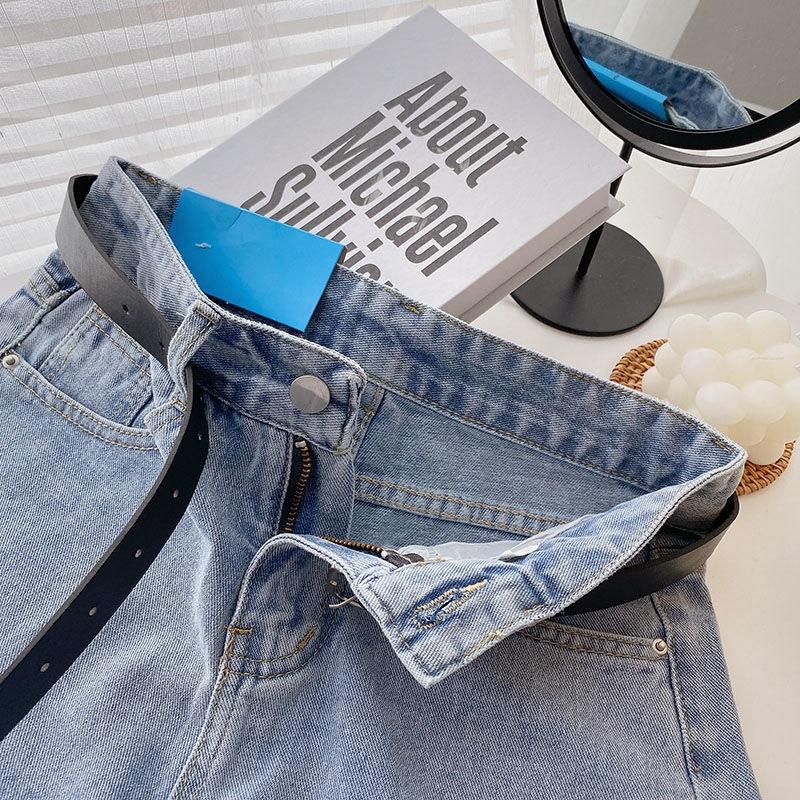 Женские тонкие повседневные джинсовые шорты с высокой талией больших размеров, женские синие джинсовые шорты