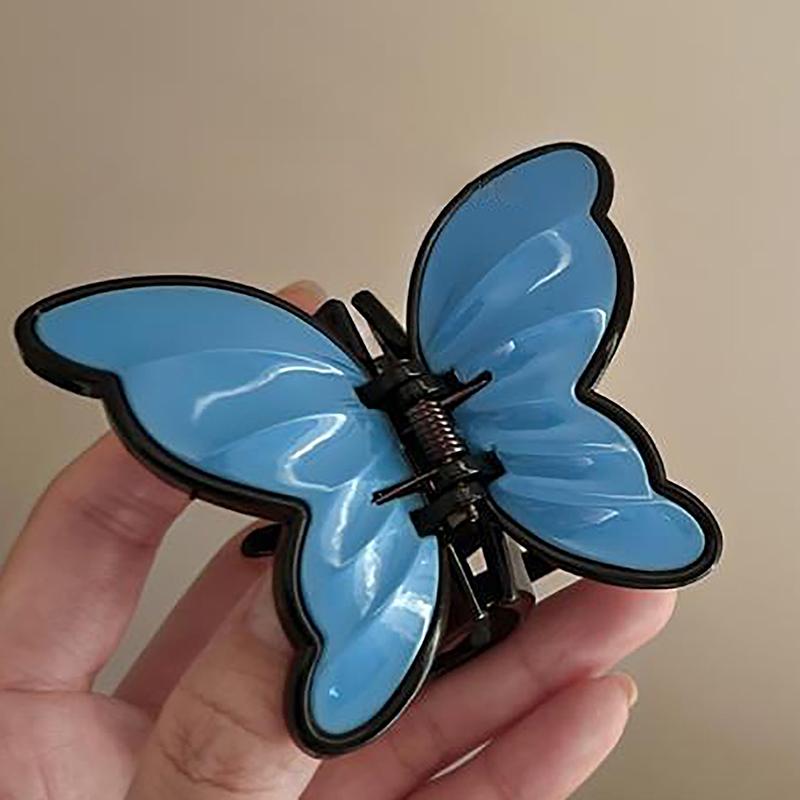 Новые акриловые заколки-краб в виде бабочки для женщин в корейском стиле, милые геометрические заколки-крабы, модные аксессуары для волос для девочек
