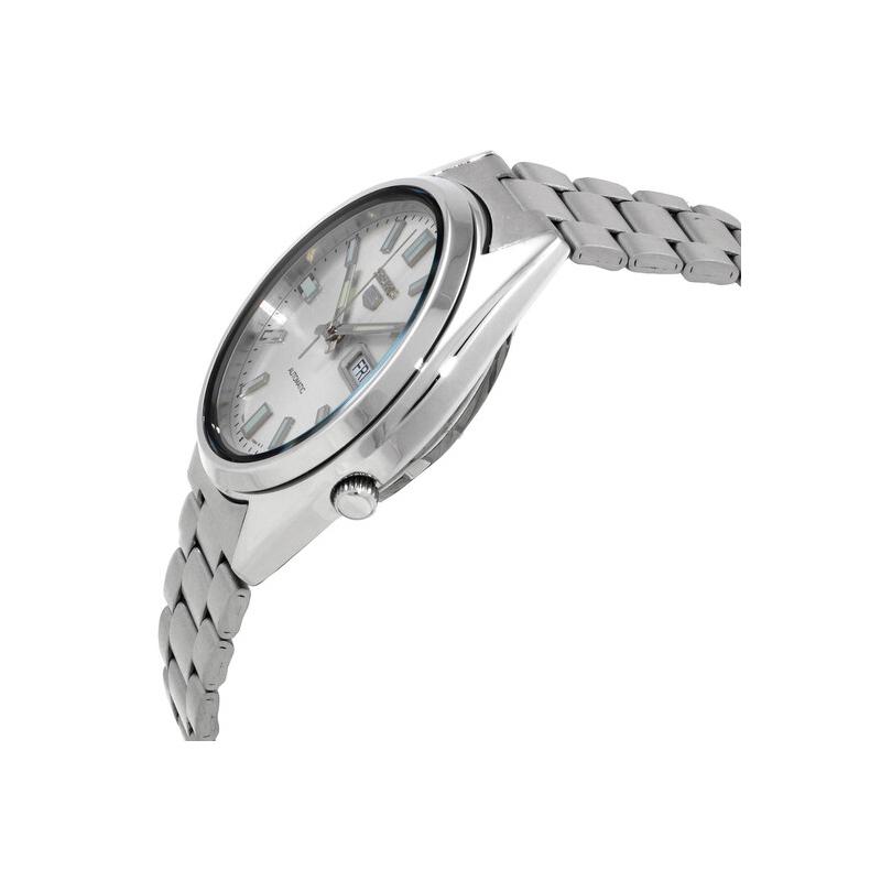 Seiko 30 метров Водонепроницаемые Автоматический Механический Механизм Часы из Нержавеющей Стали Мужские часы Серебряные SNXS73K1