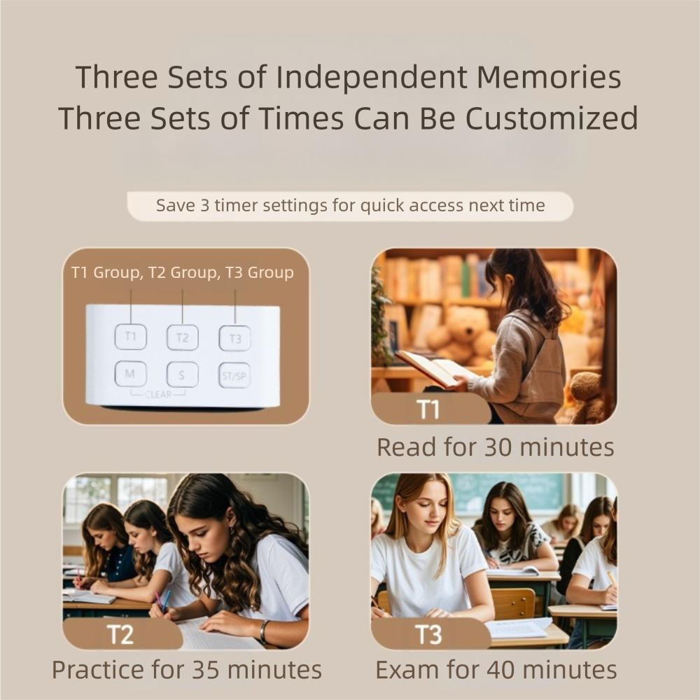 Светодиодный цифровой таймер Мини-таймер обратного отсчета Прочный кухонный таймер для дома