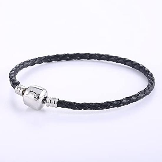 И Кожа Красный и Счастливый Круг Защита от Добра Модный Аксессуар Женский Мужской Браслет, Серебро, Бусины, Браслет, Зло, Удача, Амулет, Унисекс,