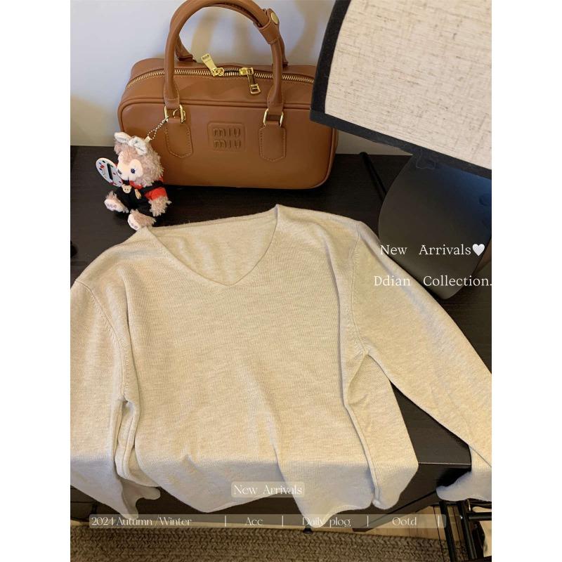 Модный свитер с воротником, женский мягкий ворсистый базовый лонгслив, осенне-зимний простой универсальный ленивый стиль, с длинным рукавом, для ношения под низ