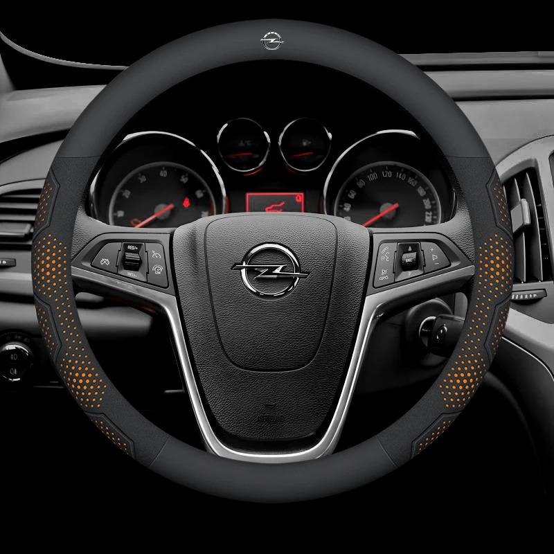 Car Steering Wheel Cover For Opel OPCline Astra Corsa Grandland Insignia Mokka Vectra GTC Tigra Vivaro Zafira Auto Accessories IK2
