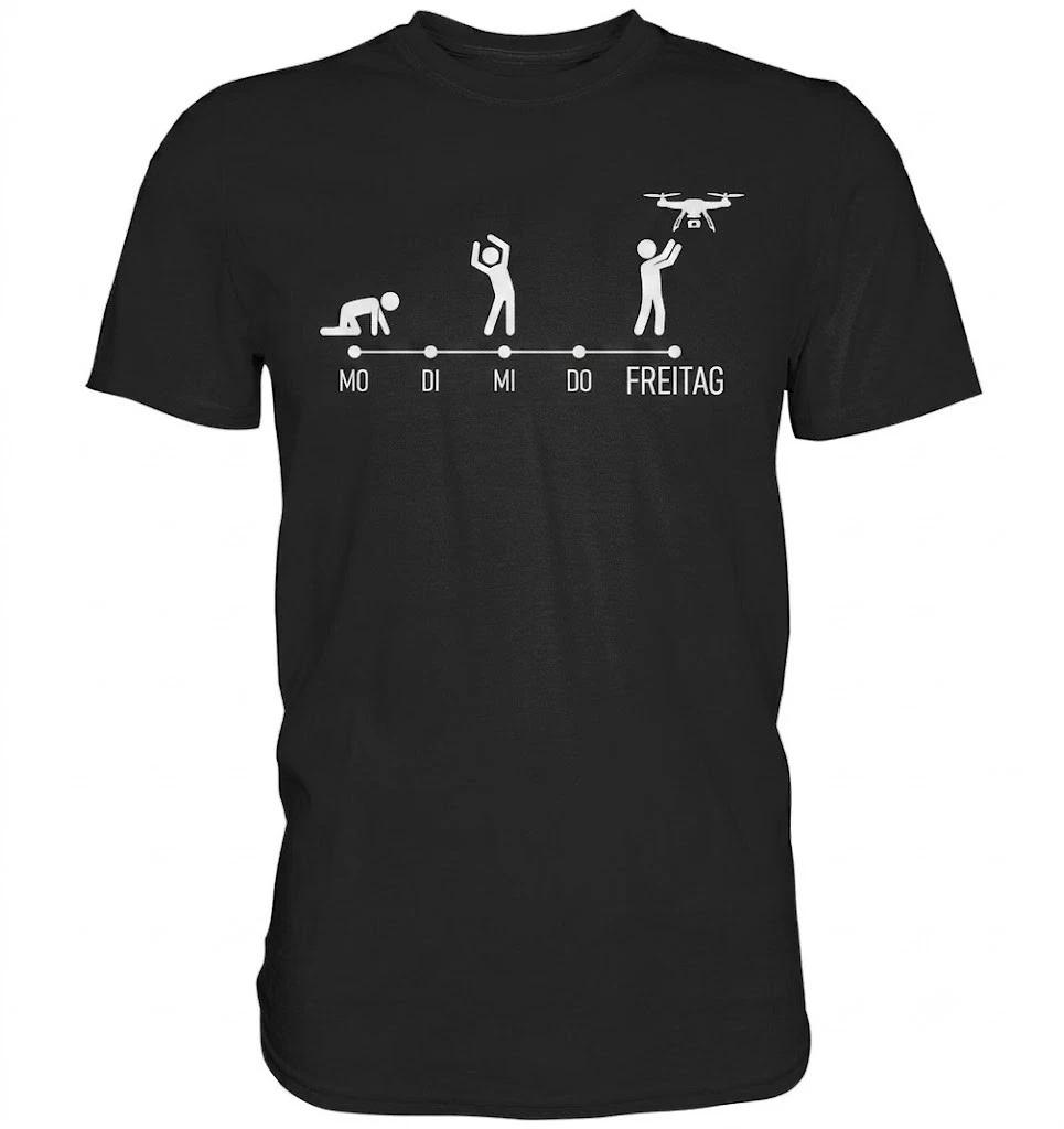 Drone Quadcopter Drone Weekend Model Flight Black T Shirt