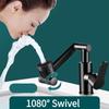 1шт 1080 ° вращающийся смеситель для раковины универсальный вращающийся удлинитель для смесителя для раковины, насадка аэратор и роботизированная рука, подходит для кухонного смесителя для ванны и умывальника
