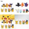 Adorable 7 Piece Pikachu Transformation Plush Toy Set Cute Cartoon Pvc Figures