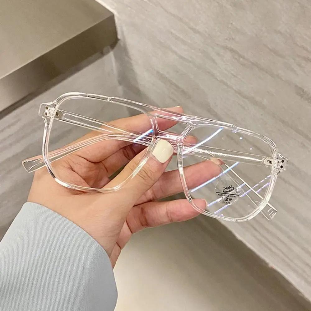 Модные очки с защитой от синего света для мужчин и женщин, прозрачная оправа для компьютерных очков, ретро-оправа для очков, плоские квадратные очки