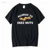 Аллергия на Deez Nuts Аллергия на арахис смешная футболка Softstyle с длинным или коротким рукавом винтажная стираная эластичная унисекс