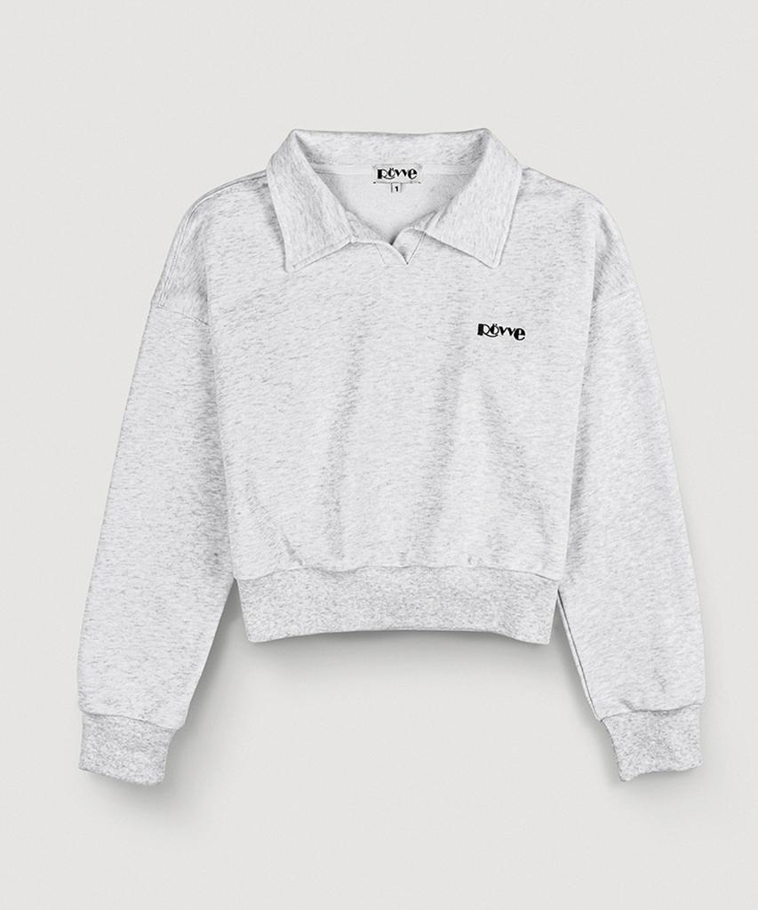ROVVE Cropped Collar Sweat Shirt (Gray)