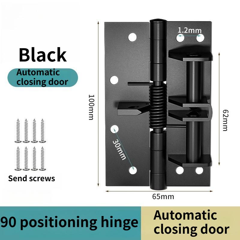 Heavy-duty 4 "automatic Door Closer Hinge 90-degree Stop Buffer Rebound Self-closing Spring Hinge