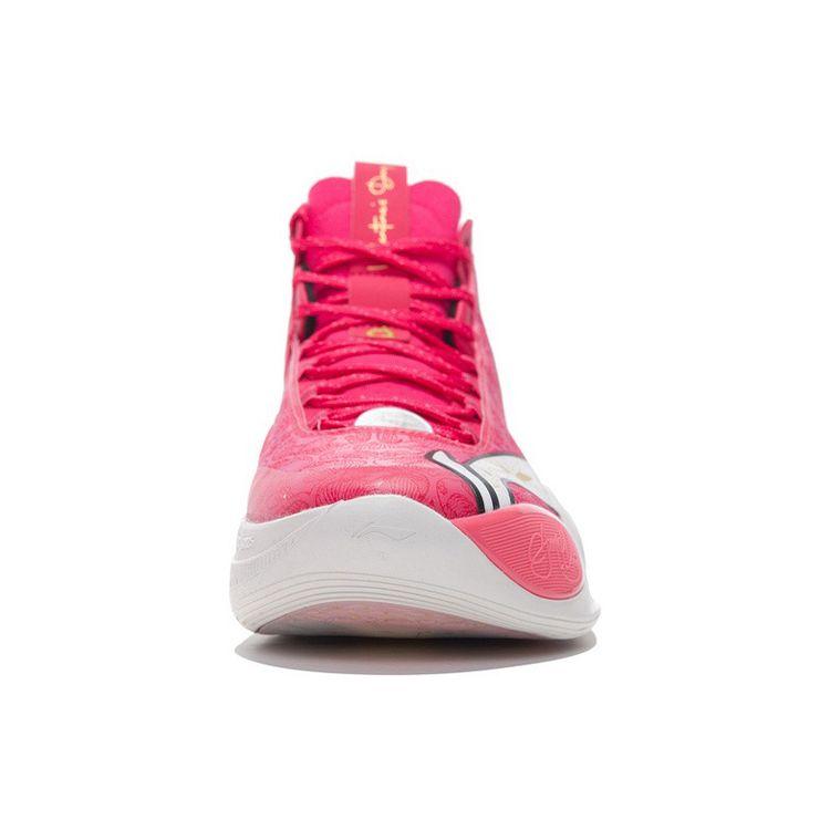 Li Ning CJ-1 Майкл Джордан 1-е Поколение Амортизация Противоскользящие Износостойкие Средние Баскетбольные Кроссовки Персиковый Цвет День Святого Валентина ABAR019-20
