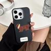 Чехол для телефона из ТПУ и искусственной кожи с ремешком на руку и подвеской-щенком для iPhone 16 Pro Max, 15 и 14 Женский