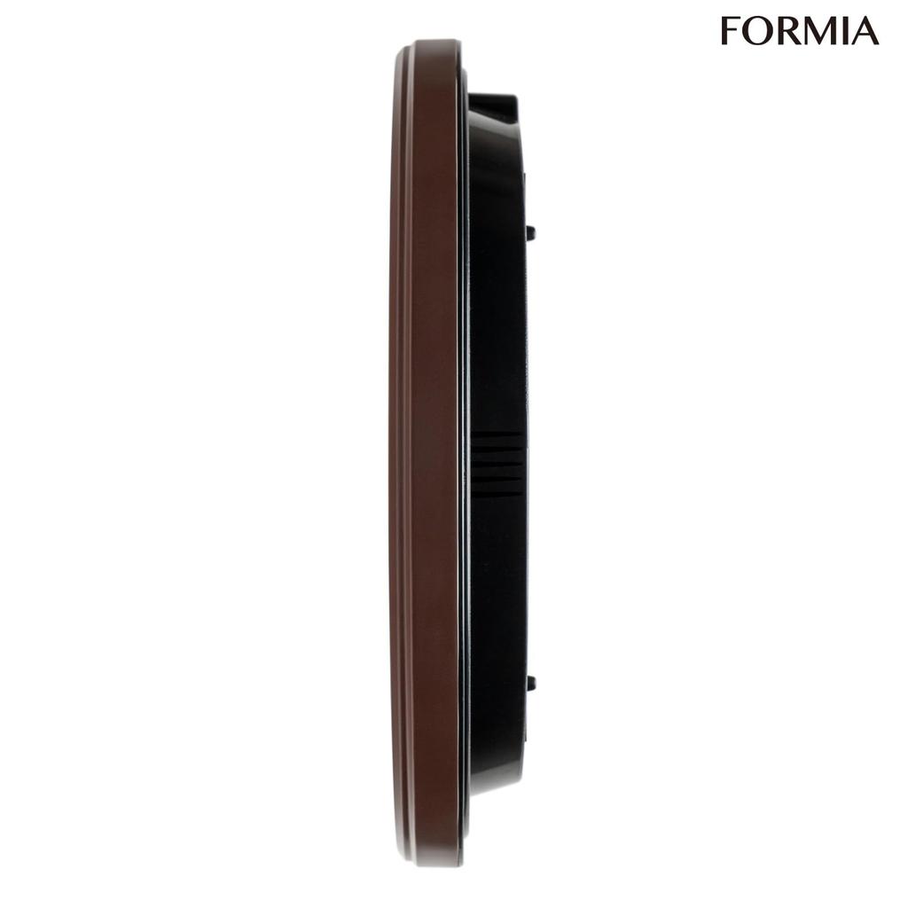 Настенные часы Formia, легко читаемые, простые, детские, тихие, непрерывная секундная стрелка, аналоговые, Hodogaya Electronic Sales, коричневые HWC-015W-BR