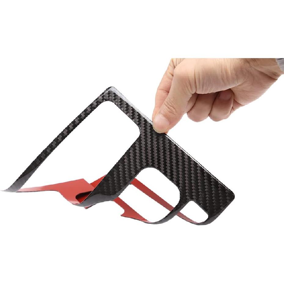 Soft Carbon Fiber Car Center Control Gear Shift Panel Sticker Trim Fit for Toyota Tacoma 2006 2007 2008 2009 2010 2011 2012 2013 2014 2015 (Black