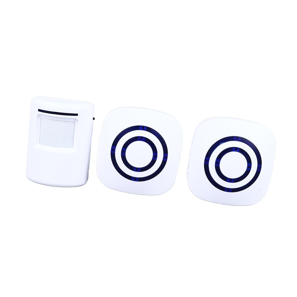 Infrared Sensor Doorbell Sensitive Wireless Store Entry Doorbell Alarm with 2 Receivers