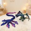 3D printed five headed dragon+three headed dragon combination statue model home decoration Easter gift creative trendy figurine