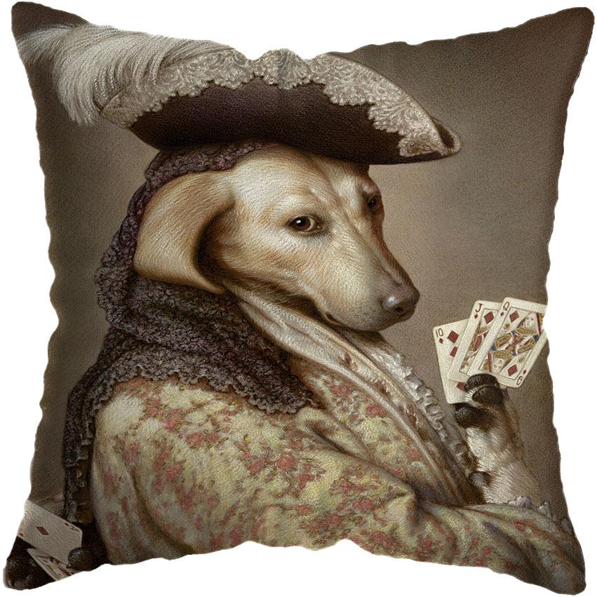 Винтажная картина кошка собака животное наволочка автомобильный декор наволочка домашний диван-кровать наволочка