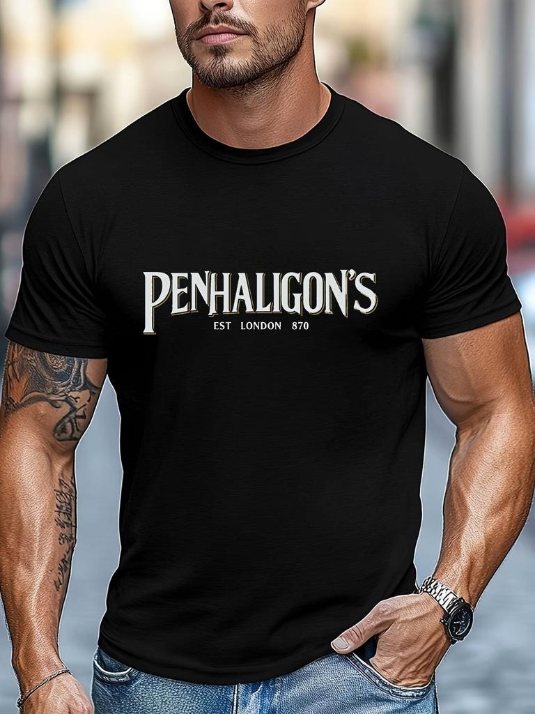 Black Graphic T-shirt - Stretch Comfort Fit Cotton Blend Tee for Gym