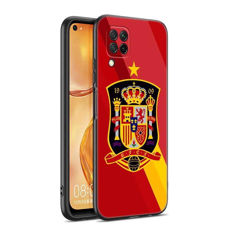 Испания Национальные Флаги Черный Чехол для Телефона Для Huawei P10 P20 P30 P40 Lite P50 P60 Art P50E P Smart Z 2018 2020 2021 Pro 2019