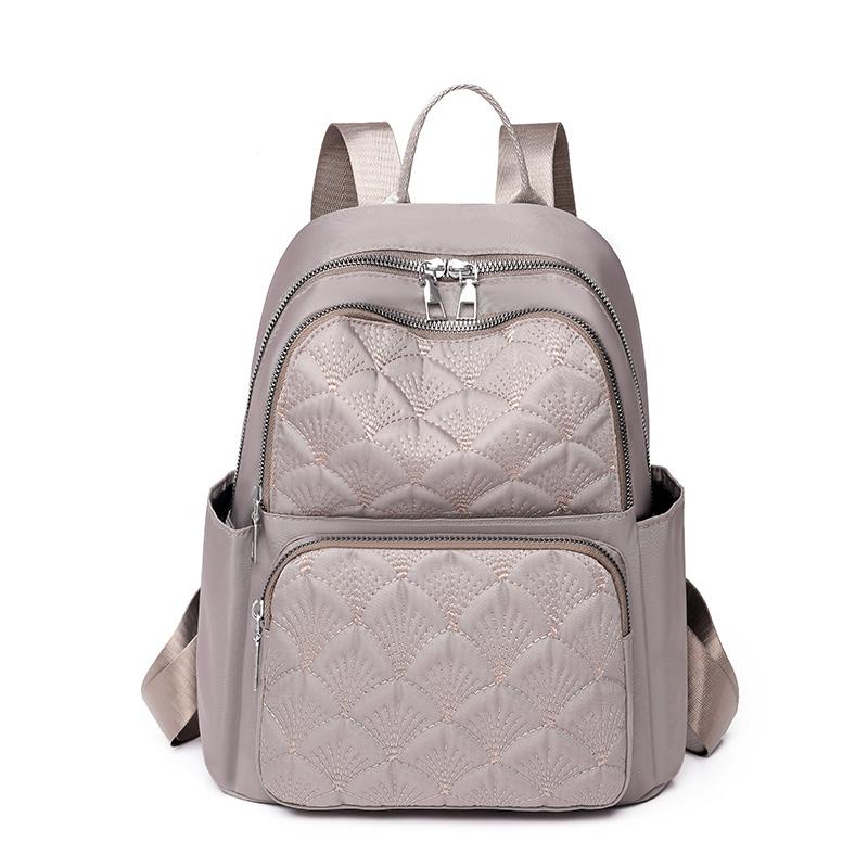 Модный женский рюкзак большой вместимости, мягкий нейлоновый вышитый дорожный рюкзак