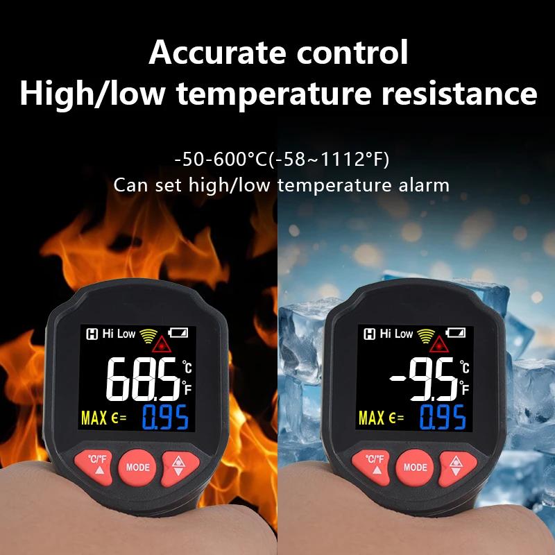 Infrared Thermometer -50-600 DegreeTemperature Gun Digital Thermometer Pyrometer Thermal Imager Can Send From Russian