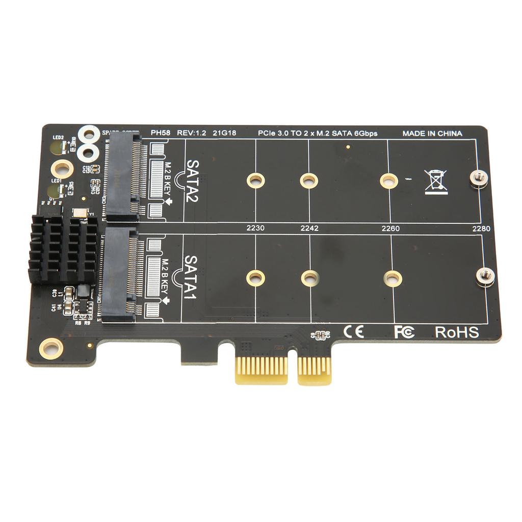 Adapter Card M.2 SATA To PCIE Dual Disk Array Card Transmission Stability Expansion Card