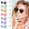 Vintage Metal Frame Fancy Accessories 90s Glasses Heart Sun Glasses Shades Heart-Shaped Sunglasses