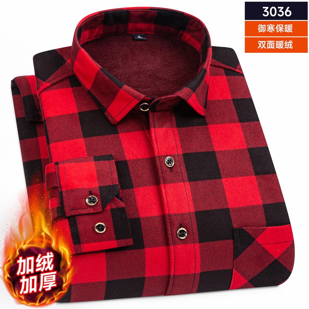 Мужские двухсторонние флисовые рубашки с длинным рукавом в клетку, более плотные, зимние, повседневные, теплые, трендовые, холодостойкие, удобные рубашки для мужчин