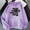 PRAYFOR Charlie Kirk Hoodies Graphic Printing Soft Sweatshirts Long-sleeved  Fleece Clothing  Harajuku Charlie Kirk Pullovers