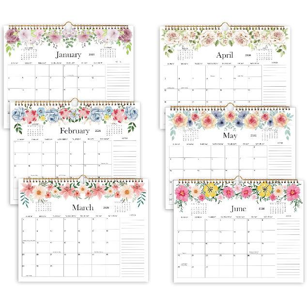 2026 Wall Calendar, Tempomind Calendar 2026, 18 Month Wall Calendar January 2026 to June 2027, 14" x 10.5" Aesthetic Hanging Calendar for Home Office