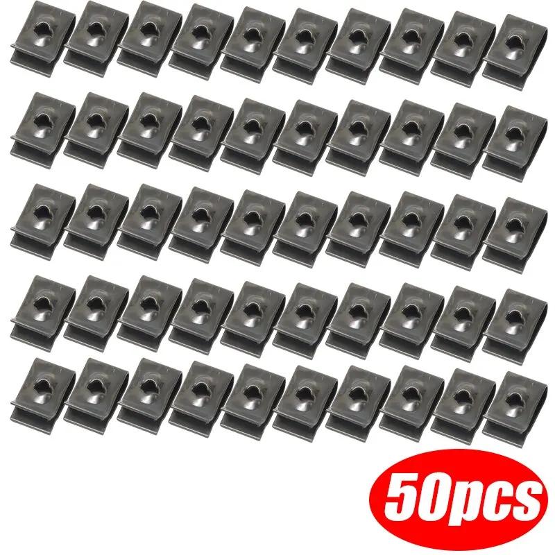 50/20/10 шт. Металлический фиксатор для чехла для автомобиля, мотоцикла, скутера, мопеда, U-образные зажимы, саморезы Army Green, антикоррозийный зажим для бампера