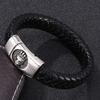 Stainless Steel Bracelets for Men Europe and America Handwoven Leather Bangles Male Jewelry Gifts