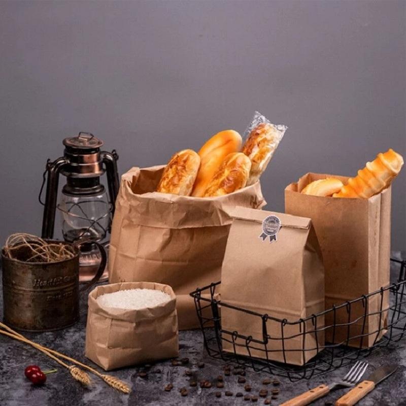 10 шт. крафт-бумажные пакеты подарочная упаковка печенье конфеты еда печенье закуски читать упаковка для выпечки сумка свадьба день рождения вечеринка принадлежности