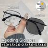 Унисекс Новая Мода Крупная Оправа Прогрессивные Мультифокальные Очки для Чтения Металлическая Оправа Уличные Фотохромные Очки для Пресбиопии