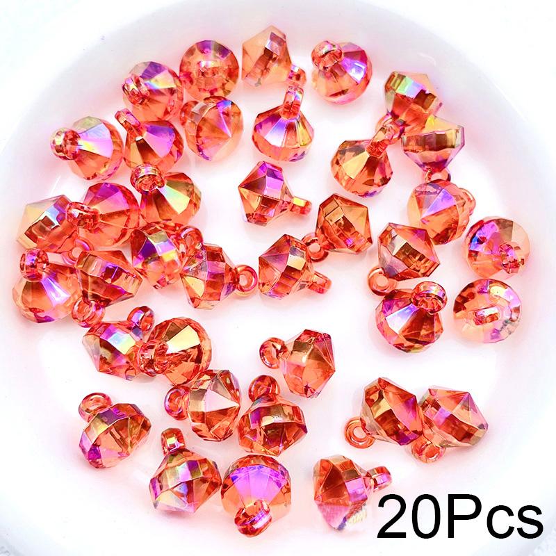 20 шт., цветные хрустальные бусины, граненые шарики, аксессуары, ювелирные изделия