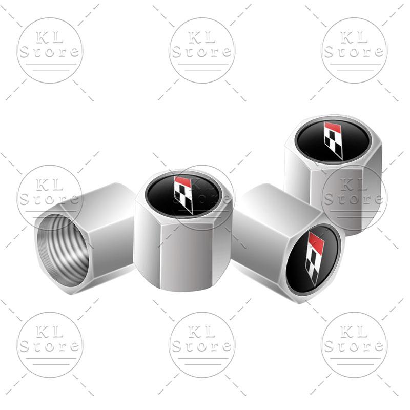 lcbn4 4Pcs Car Styling Racing Flag Badge Metal Wheel Tire Valve Caps Stem Case Dust Covers For Seat  Ibiza Cupra Arosa Ateca Cordoba