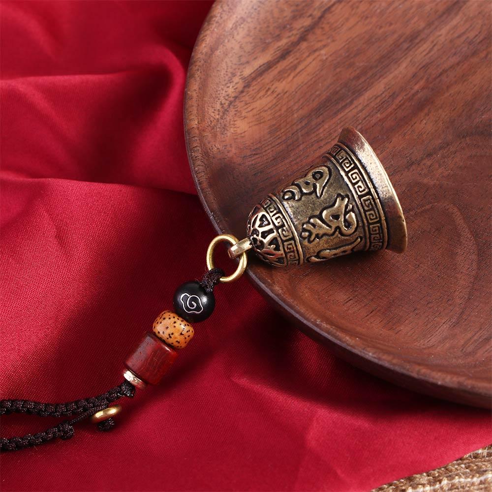 Подвески Автомобильные аксессуары Латунный колокольчик Тибетский буддизм Брелок Брелоки для ключей Автомобильный брелок для ключей
