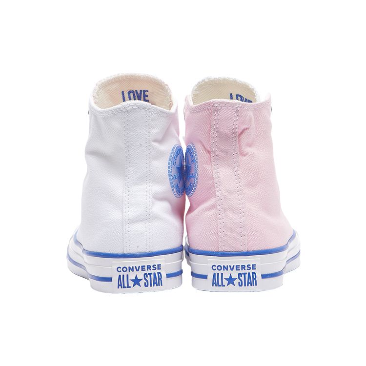 Converse Chuck Taylor All Star Удобные Универсальные Высокие Кеды из Канваса Женские Кроссовки Розовые Белые 168187F