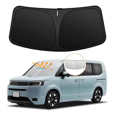 Honda Stepwgn RP6 RP7 RP8 Передний солнцезащитный козырек на лобовое стекло УФ Без присосок Легкий Тепло Летний УФ Легкий Салон с сумкой для хранения [Улучшенная версия] (шестые